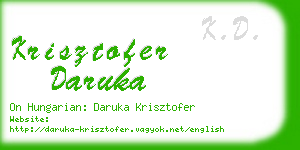 krisztofer daruka business card